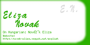 eliza novak business card